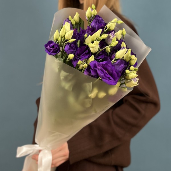 Букет из 5 фиолетовых эустом