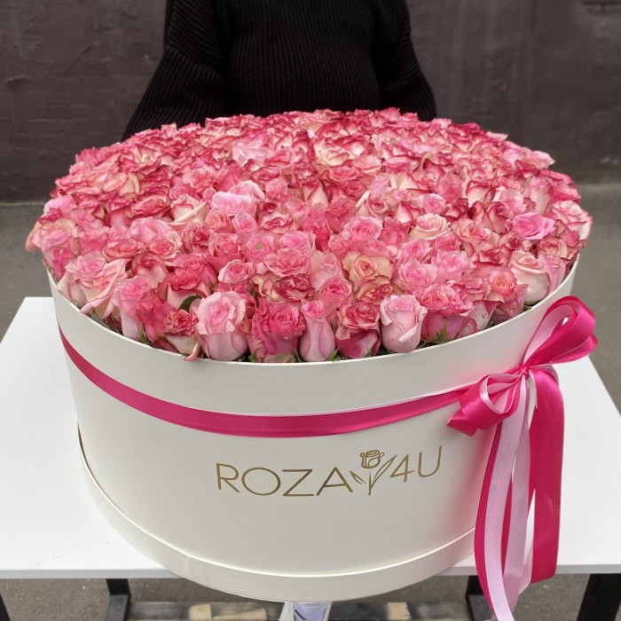 201 розы Алани микс в коробке