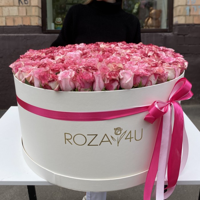 201 розы Алани микс в коробке