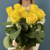 7 желтых роз Хай Еллоу 60 см