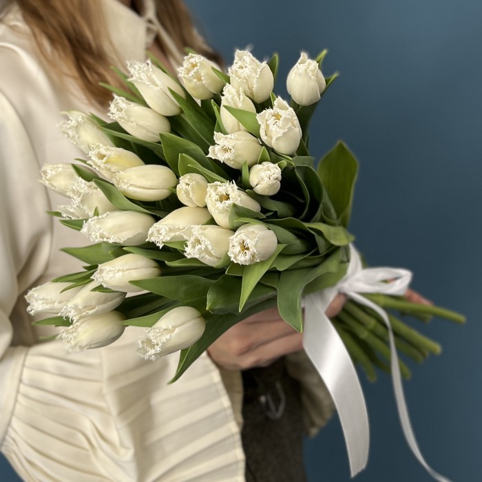 Тюльпан махровый белый