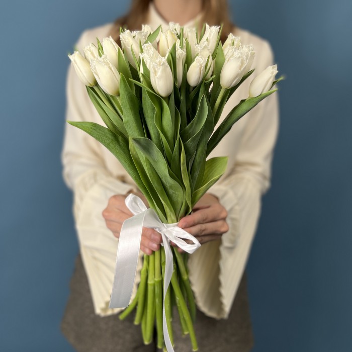 Тюльпан махровый белый