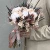 Букет невесты с персиковыми сухоцветами