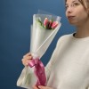 3 малиновых тюльпана Камалия
