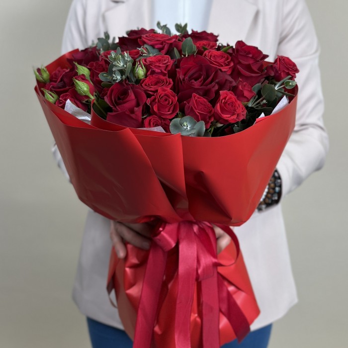 Букет из роз Яркий закат