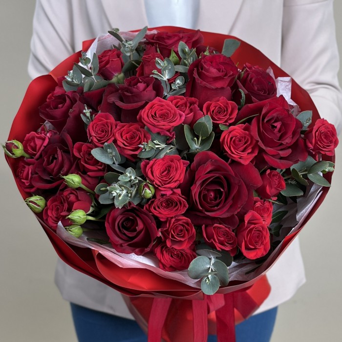 Букет из роз Яркий закат