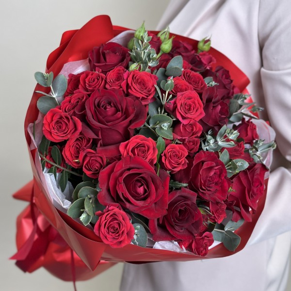 Букет из роз Яркий закат