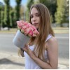15 розово-зеленых роз бел-роз в коробке