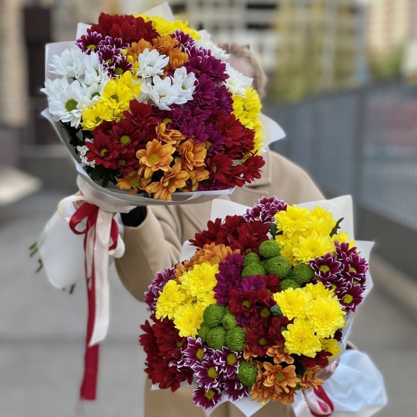 15 кустовых хризантем Mix