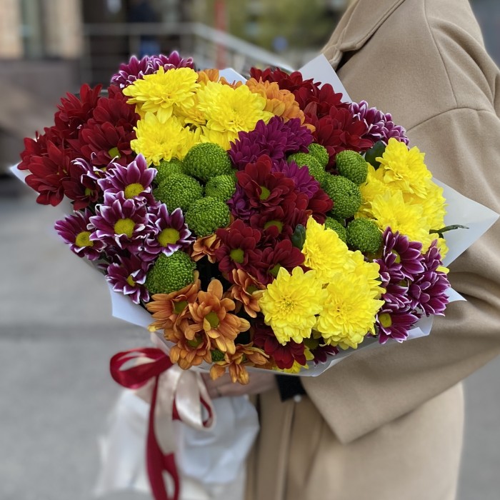 15 кустовых хризантем Mix