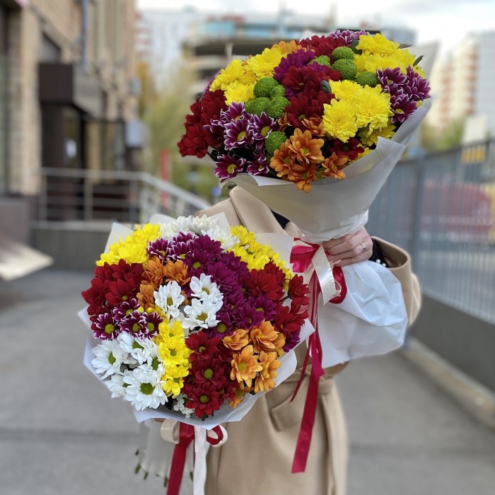 15 кустовых хризантем Mix