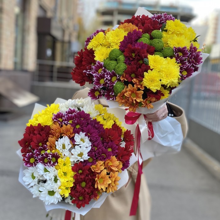 15 кустовых хризантем Mix