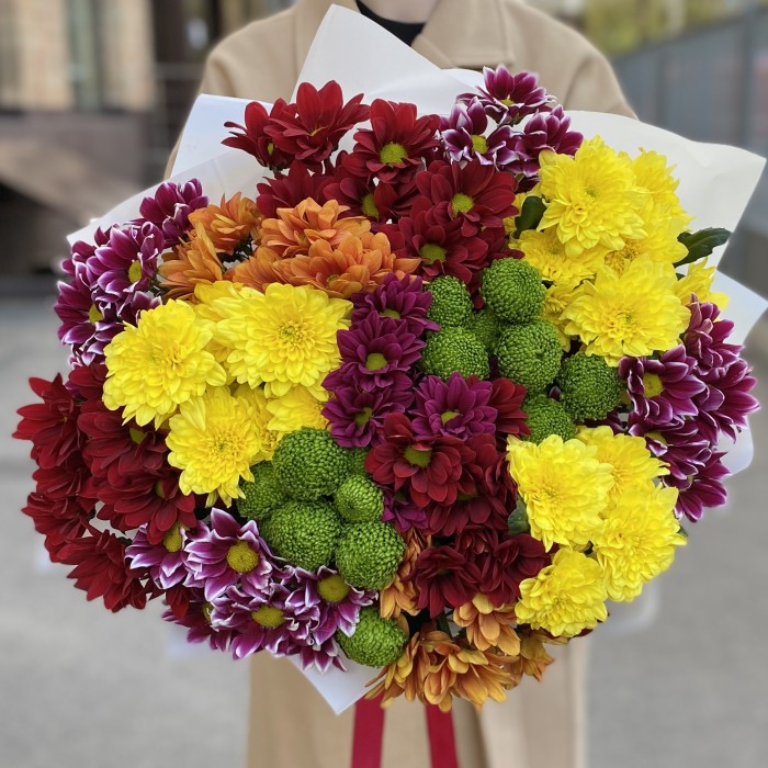 15 кустовых хризантем Mix