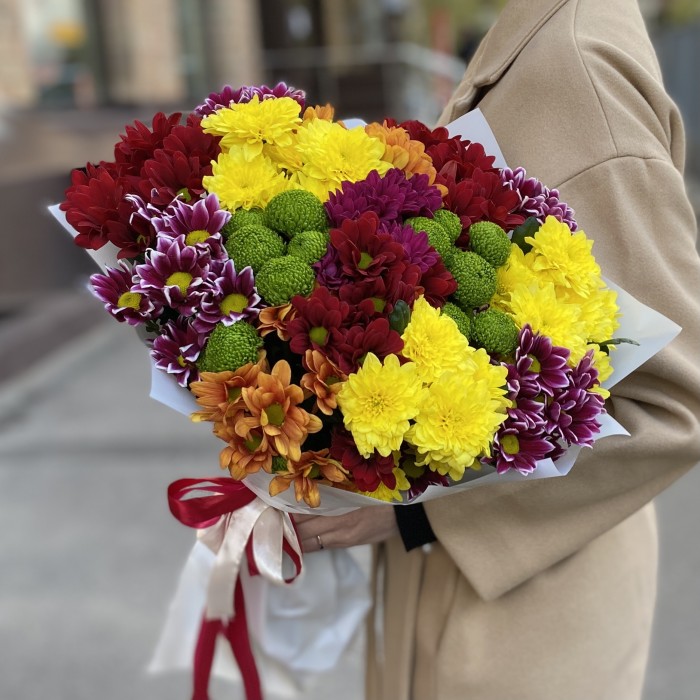 15 кустовых хризантем Mix