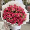 15 кустовых розовых роз Рупски 70 см
