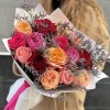 15 роз Праздничный микс с лимониумом
