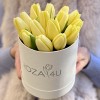 15 кремовых тюльпанов в коробке
