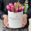 15 розово-белых тюльпанов в коробке