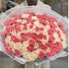 151 розовая и персиковая гвоздика