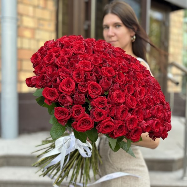 151 красная роза 60 см