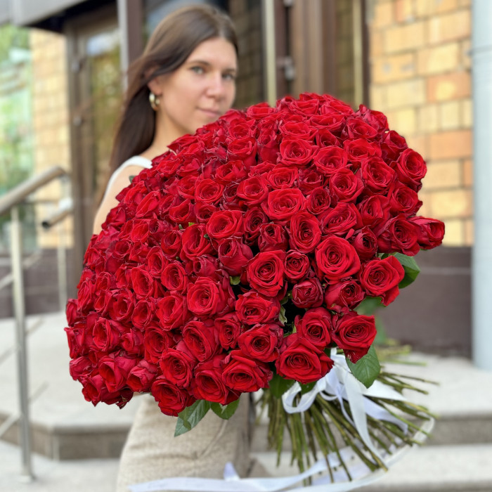 151 красная роза 60 см