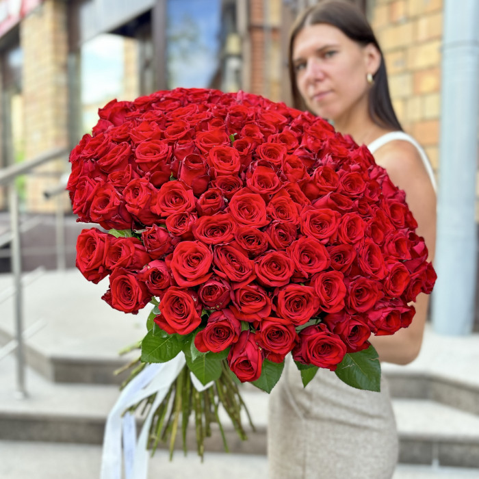 151 красная роза 60 см
