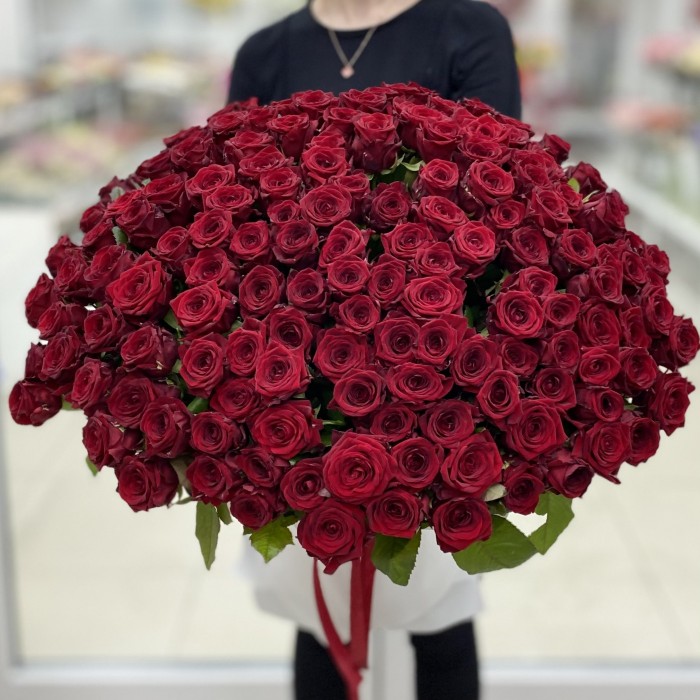 151 красная роза 70 см