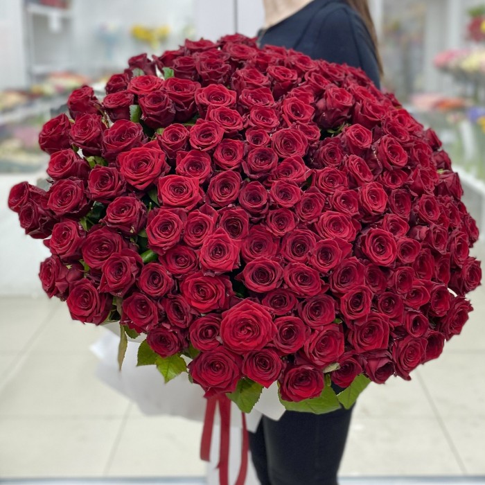 151 красная роза 70 см