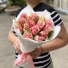 15 розово-зеленых роз Бел роз