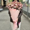 Букет из 15 бело-розовых крашеных эустом