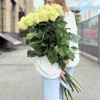 15 белых роз Мондиаль 80 см