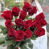 15 длинных красных роз Эксплорер 80 см