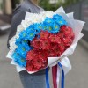 25 хризантем в букете Моя Россия