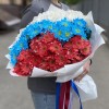 25 хризантем в букете Моя Россия