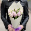 15 кремово-розовых пионовидных тюльпанов