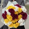 15 кустовых хризантем яркий микс