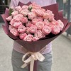 15 кустовых розовых роз Мадам Бомбастик 50 см