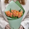 15 оранжевых махровых тюльпанов Оранж пэшн
