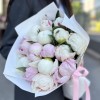 15 пионов микс в упаковке