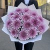15 сиреневых хризантем