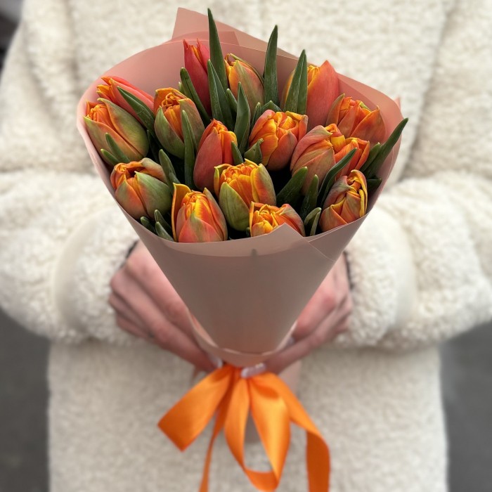 15 тюльпанов Эрмитаж даб в упаковке