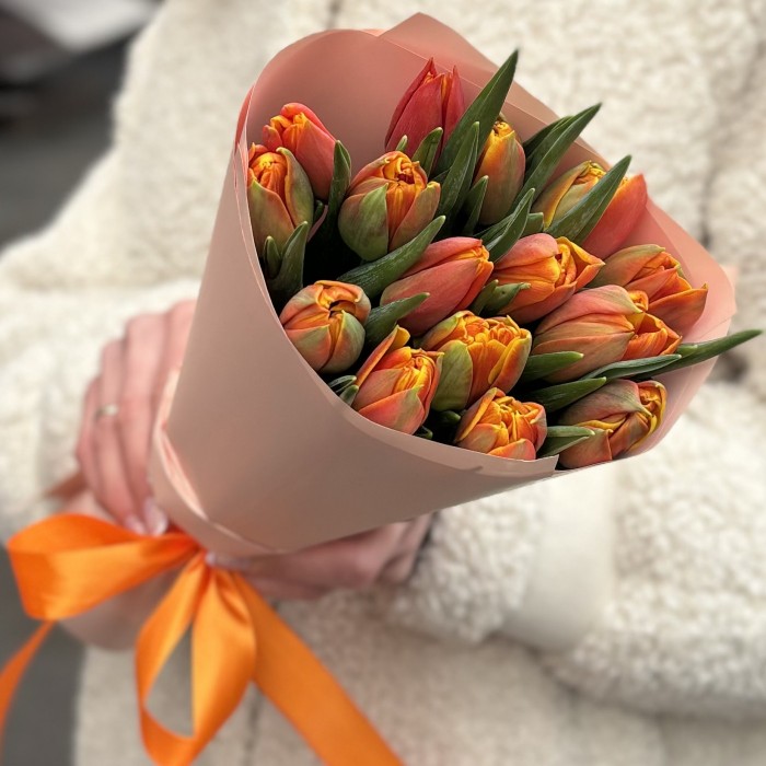 15 тюльпанов Эрмитаж даб в упаковке
