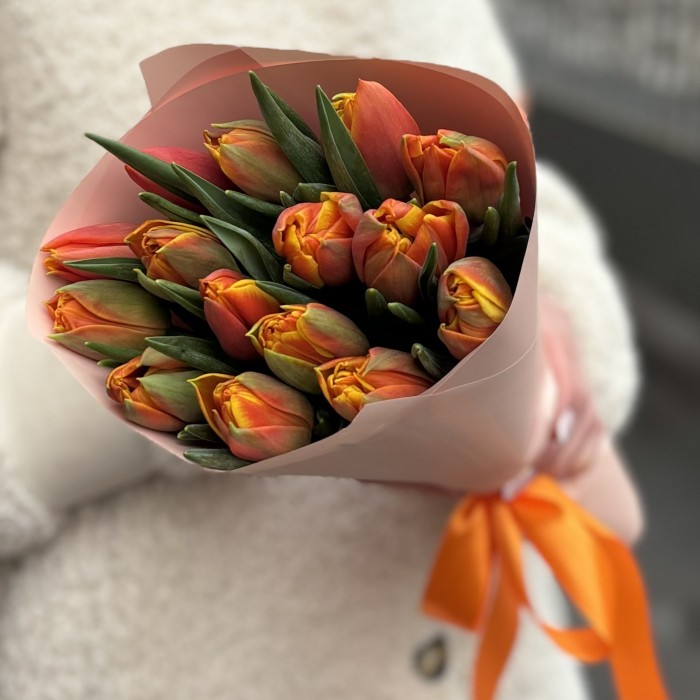 15 тюльпанов Эрмитаж даб в упаковке