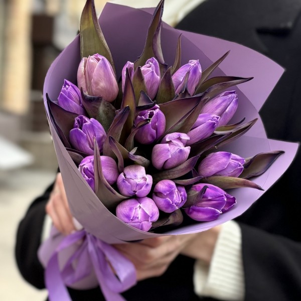 15 тюльпанов фуксия