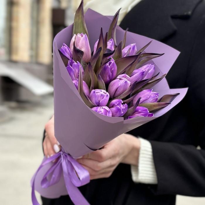 15 тюльпанов фуксия