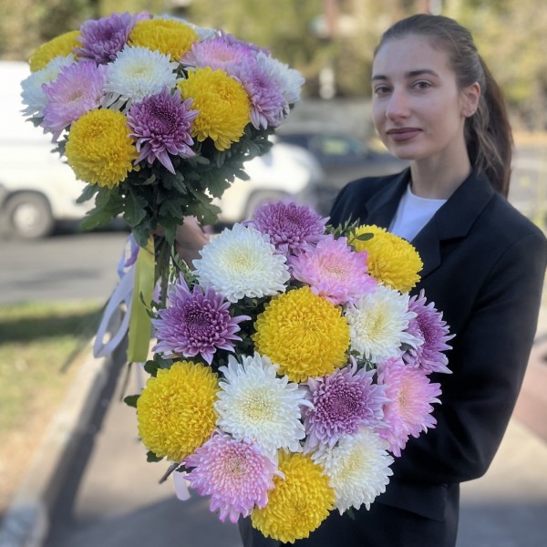 15 ярких хризантем MIX