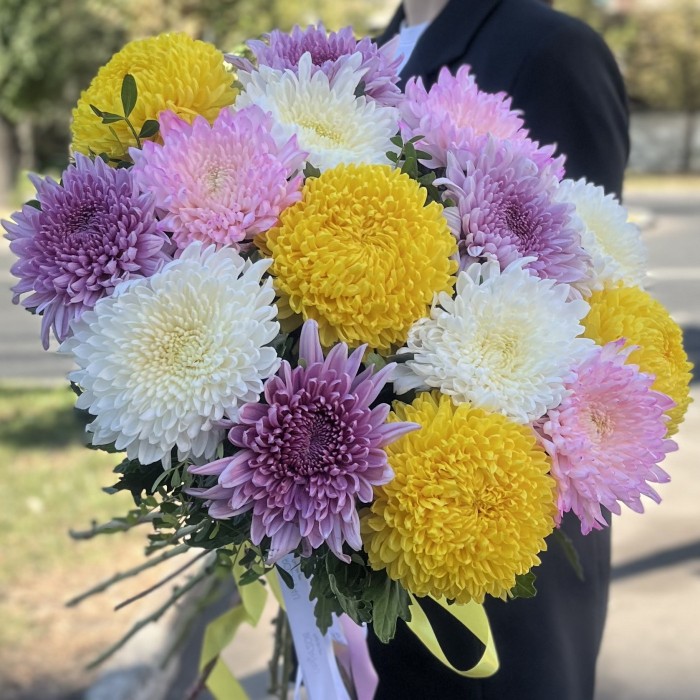 15 ярких хризантем MIX