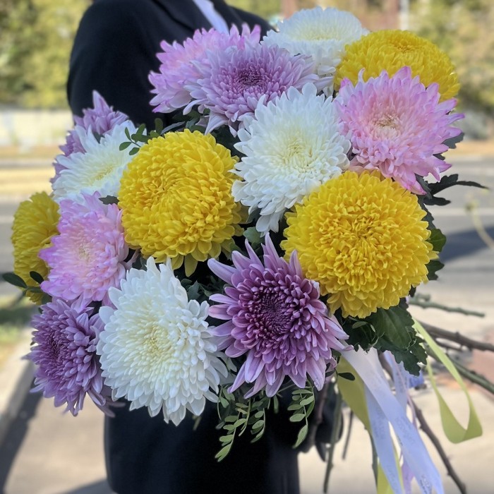 15 ярких хризантем MIX