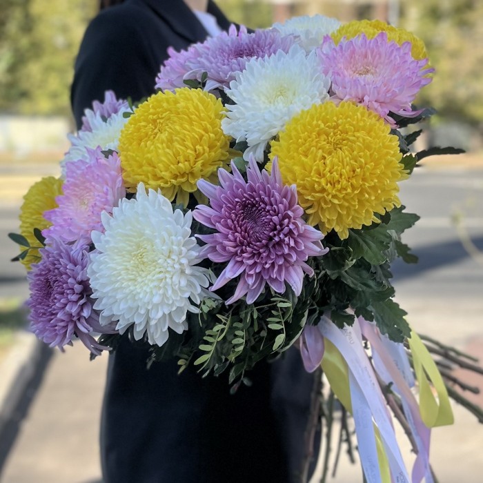 15 ярких хризантем MIX