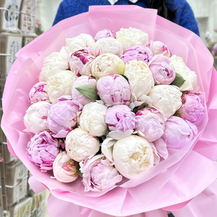 Нежный микс пионов